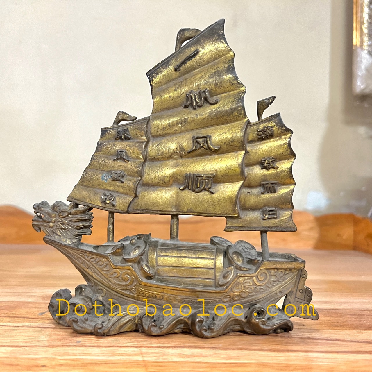 Thuận Buồm Xuôi Gió bằng đồng cao 17cm