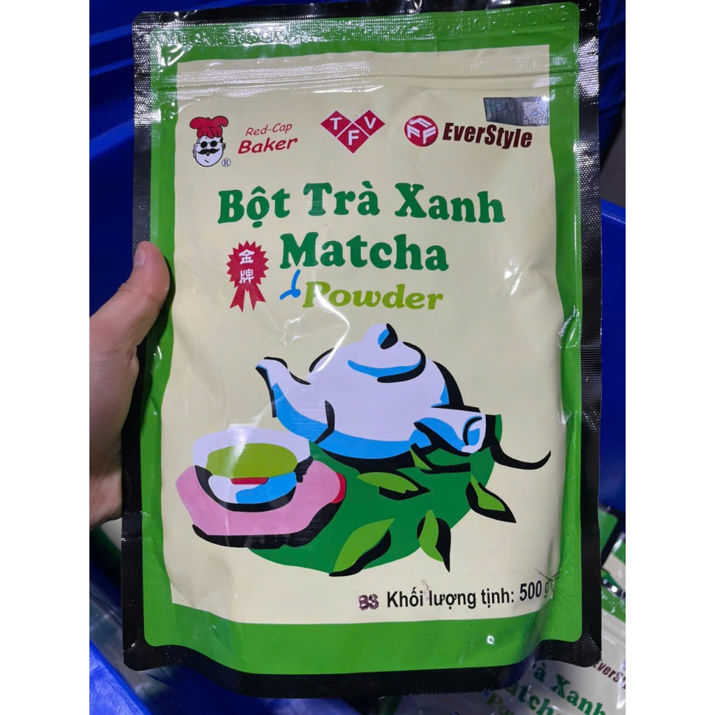 Bột trà xanh Matcha Đài Loan Everstyle bịch 500g (Chiết Lẻ 100G)