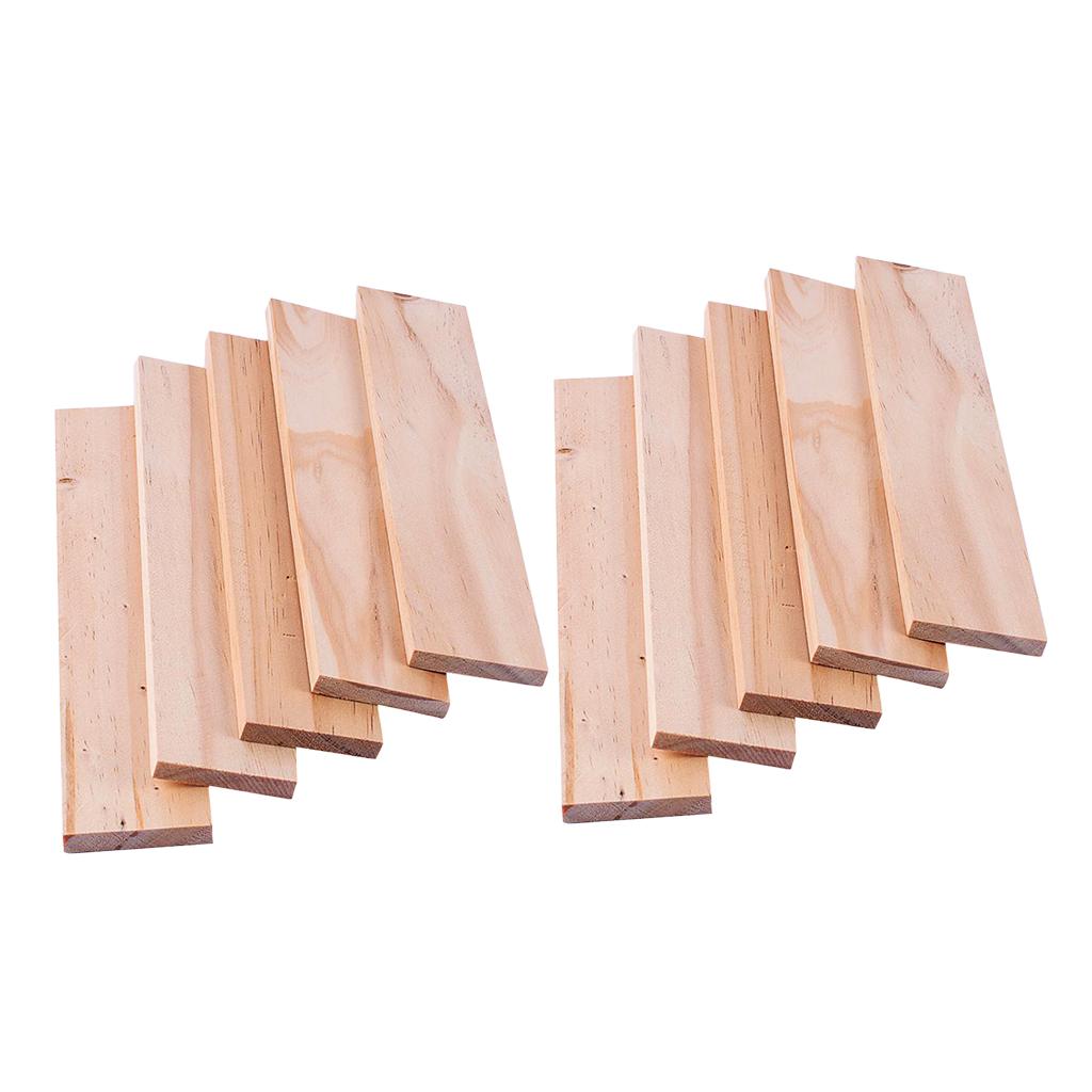 10 chiếc Bằng Gỗ Tự Nhiên Que Gỗ Thông Gậy Dài cho Đồ trang trí 250x50x8mm