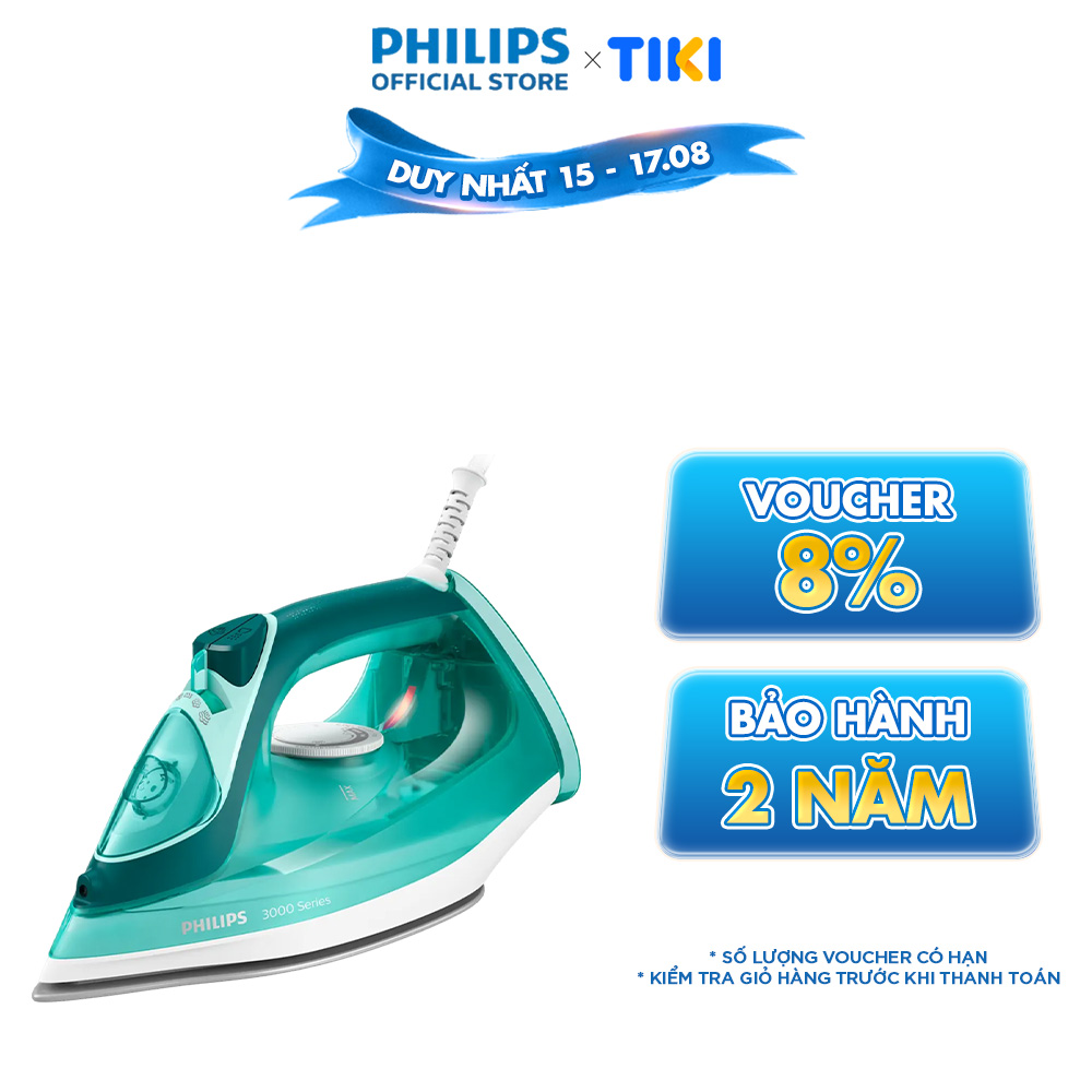 Bàn Ủi Hơi Nước PHILIPS DST3030/70 |2400w|phun liên tục 40g/phút - Hàng Chính Hãng