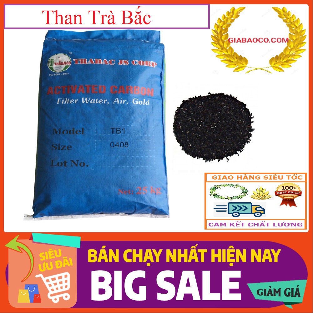 COMBO 5 KG- Than Hoạt Tính (Trà Bắc) - Dùng  Trong Lọc Nước