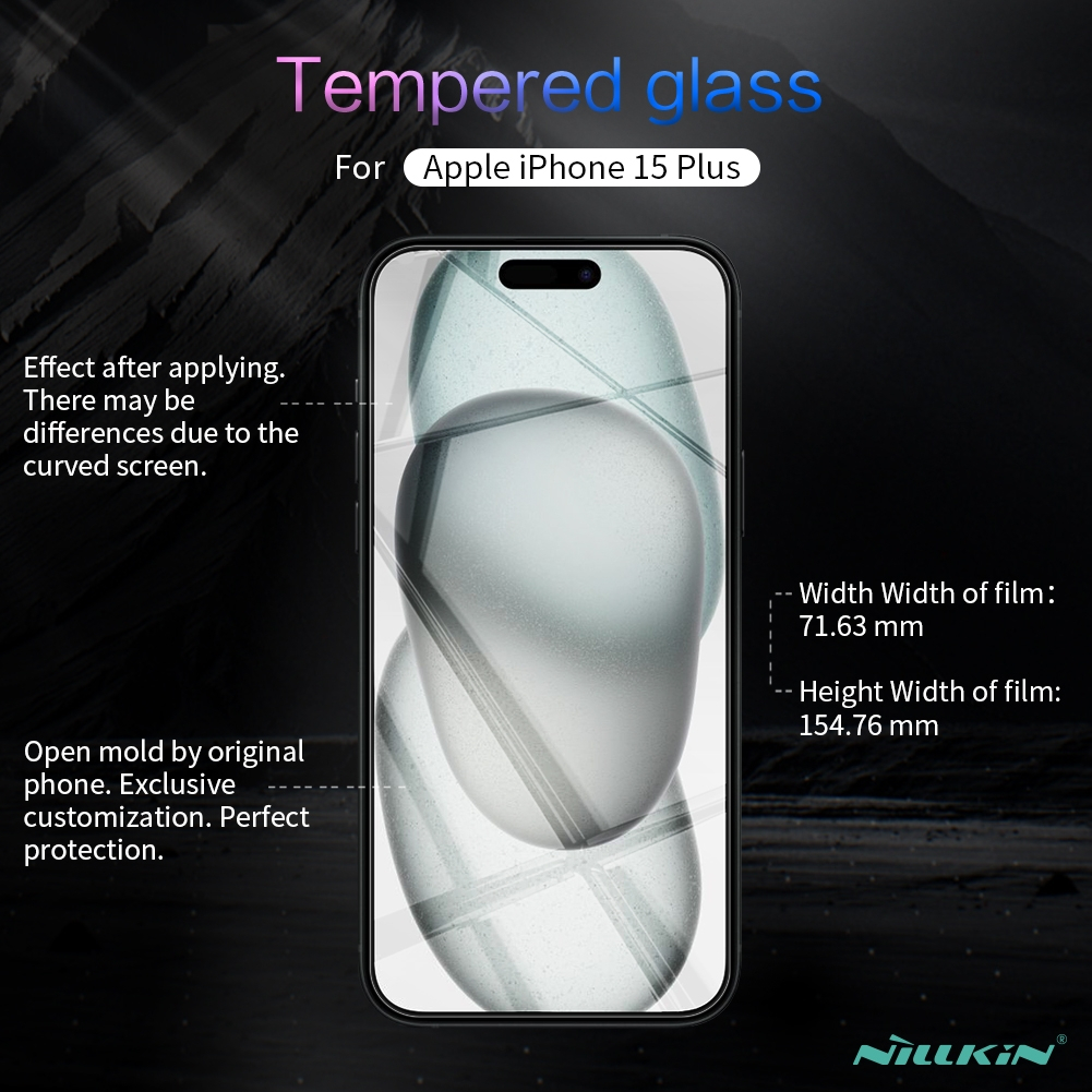 KÍNH CƯỜNG LỰC DÀNH CHO ĐIỆN THOẠI IPHONE 15 PLUS - 15 NILLKIN H+PRO 0.2MM