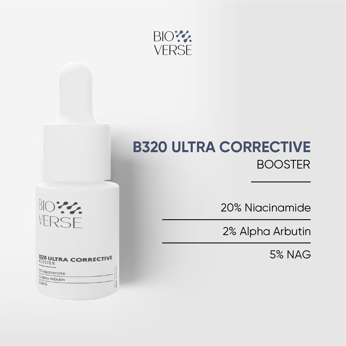 Sample Tinh chất Bioverse mờ thâm sáng da B320 Ultra Corrective Booster 5ml