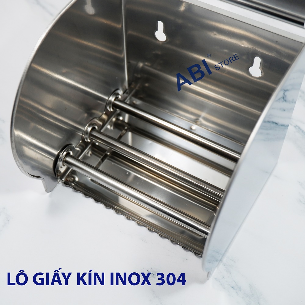 LÔ GIẤY VỆ SINH, HỘP ĐỰNG GIẤY VỆ SINH INOX 304 GẮN TƯỜNG ĐẸP GIÁ RẺ HÀ NỘI