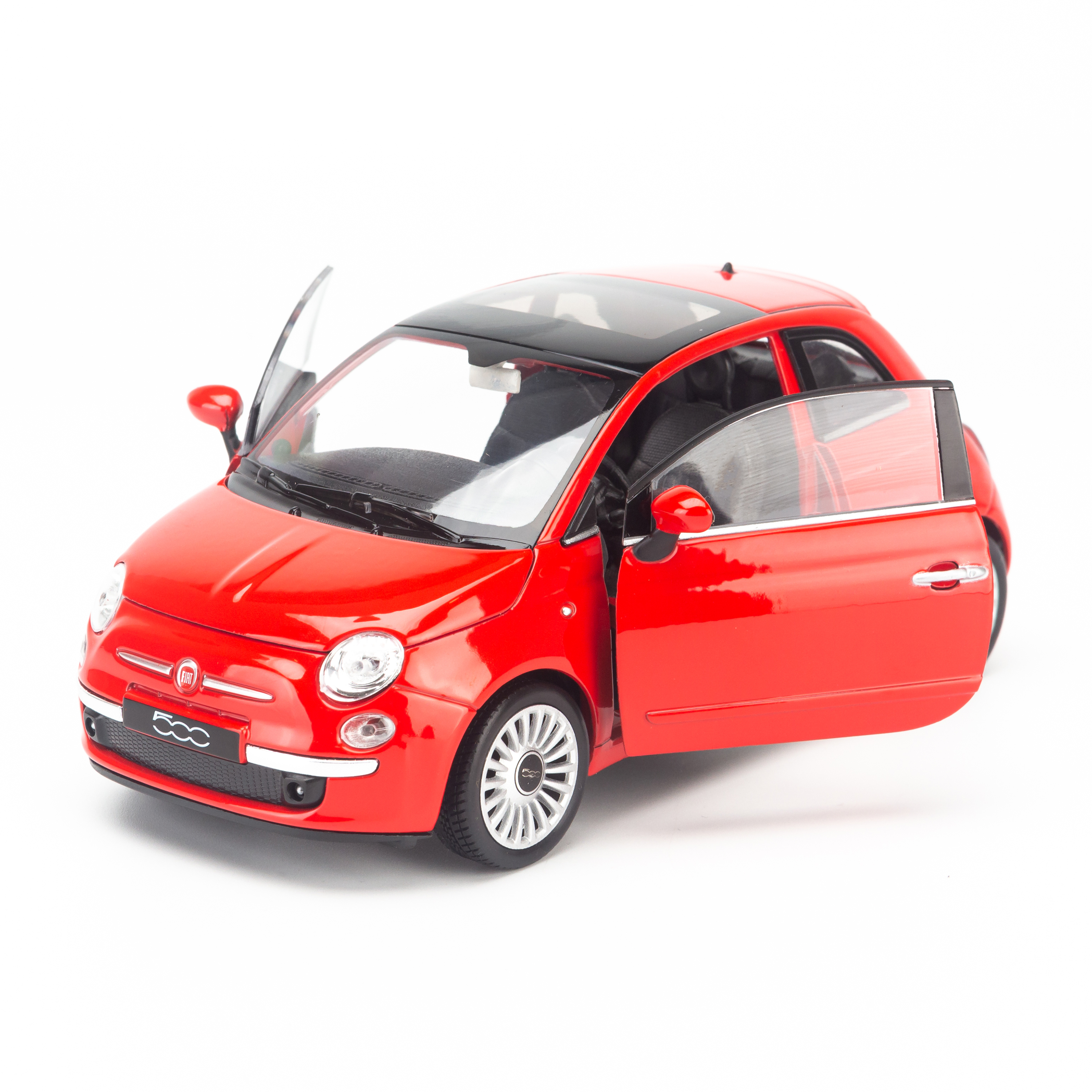 Mô hình xe Fiat 500 2007 1:24 Welly Red - 22514W