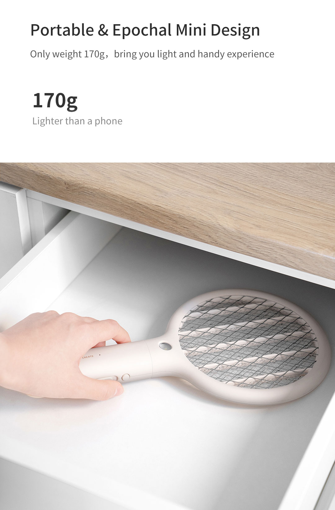 Vợt đánh muỗi Uareliffe tích hợp điện với đèn led thiết kế cầm tay tiện lợi Electric Mosquito Swatter
