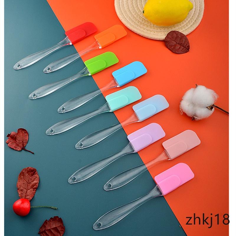 Muỗng Trộn Kem/ Bơ Bằng Silicone Thiết Kế Tay Cầm Pha Lê Tiện Dụng Cho Nhà Bếp