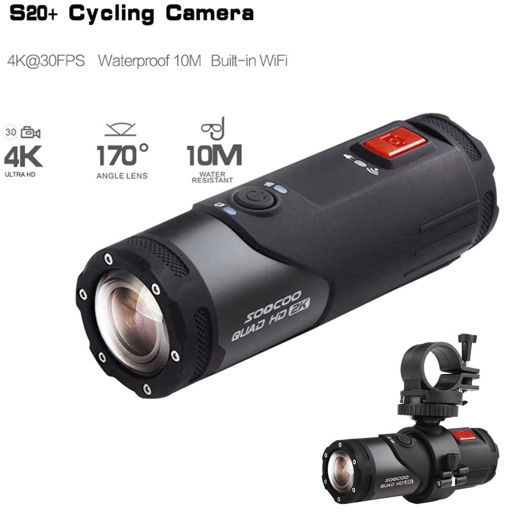 S20 Bản Nâng Cấp Mới 4K Camera Dưới Nước Hành Động Thể Thao Cam Đen Đạn Cho Súng Xe Đạp Mũ Bảo Hiểm Xe Đạp Quay Phim Hành Động thể Thao Cam