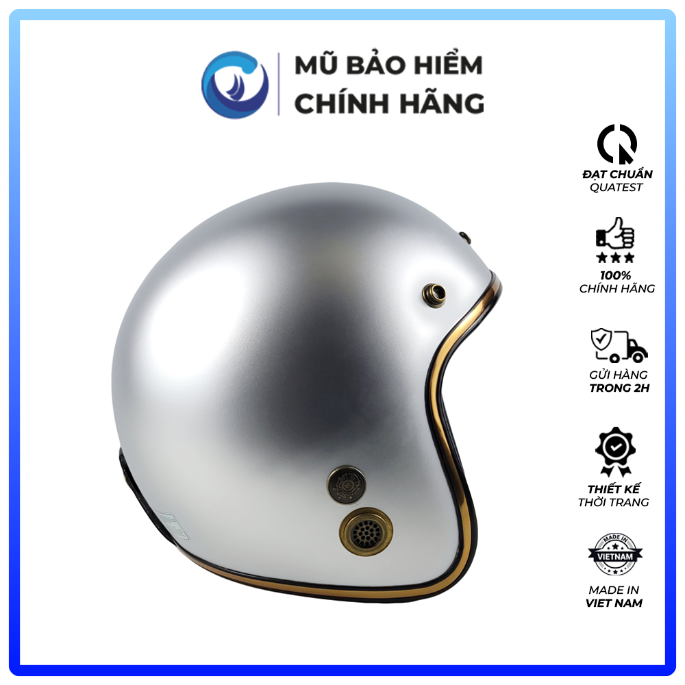 Mũ Bảo Hiểm 3/4 đầu Blue Sea A101 - Đủ Màu Sơn - Lót tháo rời - Freesize - Hàng chính hãng