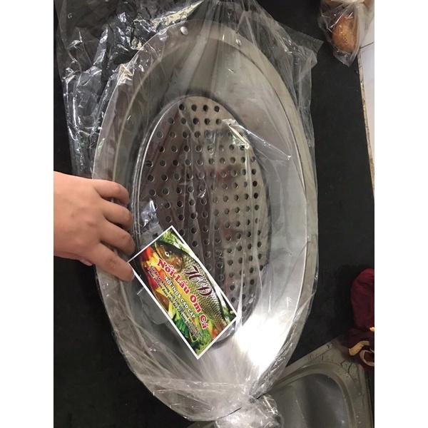 Khay cá chép om dưa - Inox Cao cấp có kèm khay chống khê - Hàng nguyên khối - Giao nhanh - Đổi mới dễ dàng