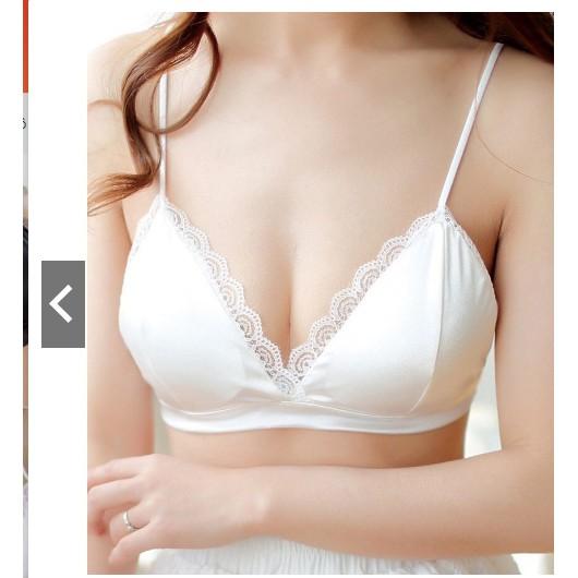 SIÊU ĐẸP - ÁO BRA SATIN VIỀN REN SIÊU ĐẸP - CHILLHOUSE