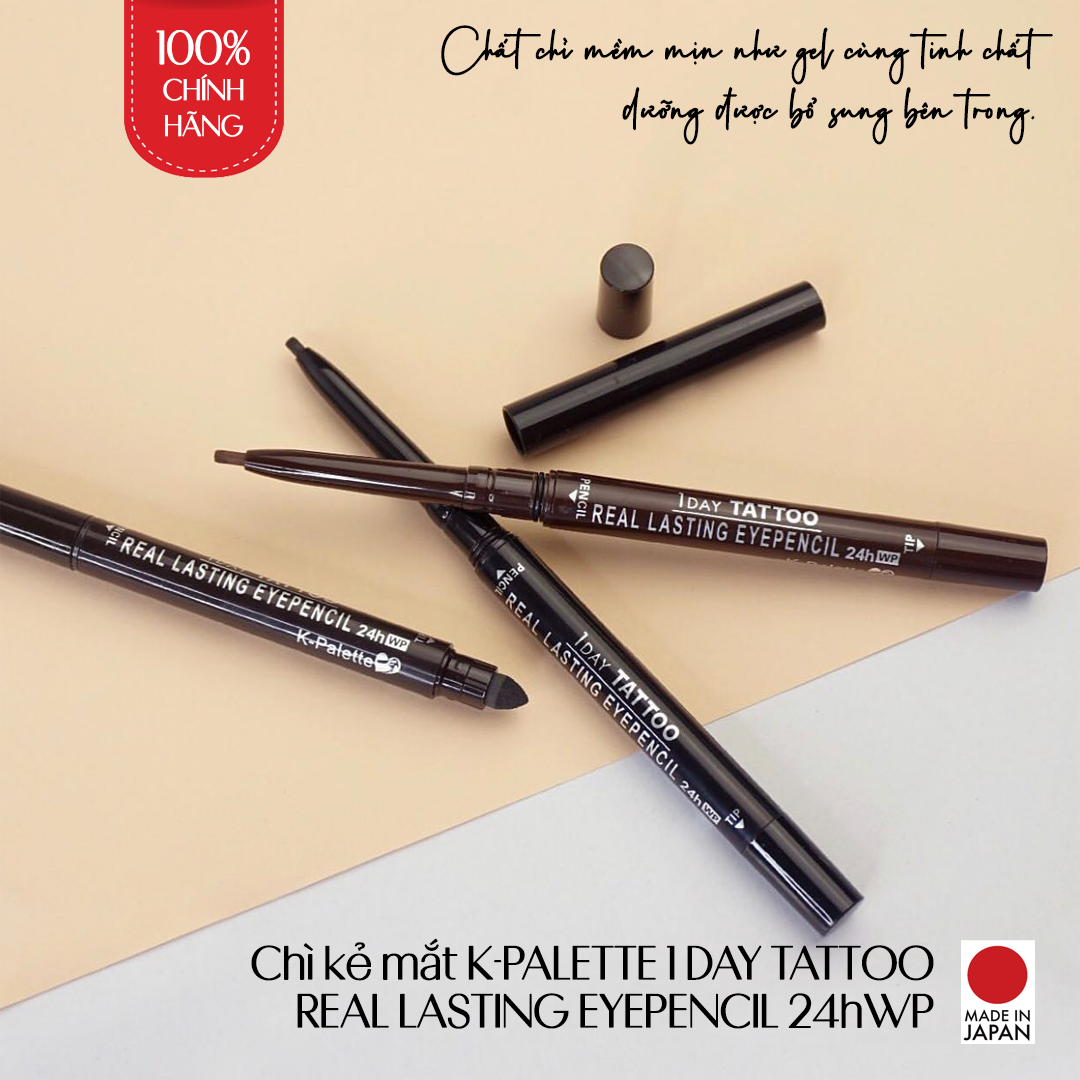 Bút Chì Kẻ Viền Mắt K-Palette Eyepencil Bền Màu Chống Trôi 24h