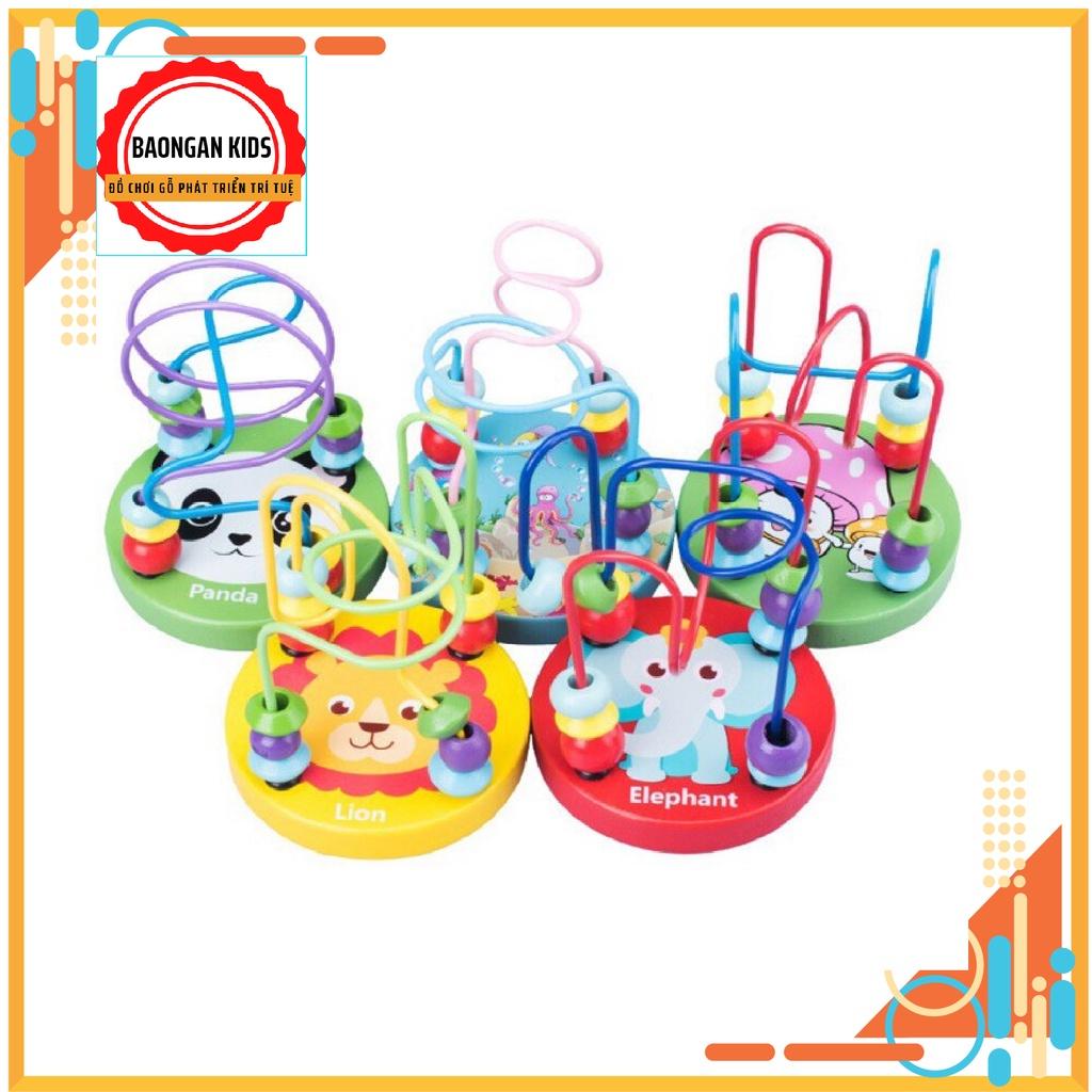 Đồ chơi luồn hạt mini gỗ cho bé luyện khéo tay từ 1 - 3 tuổi