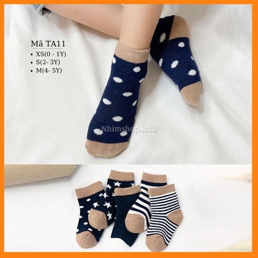 Tất cho bé trai bé gái cao cổ vớ phù hợp cho trẻ em 0 đến 5 tuổi cotton mềm mại điều hòa kháng khuẩn TA11