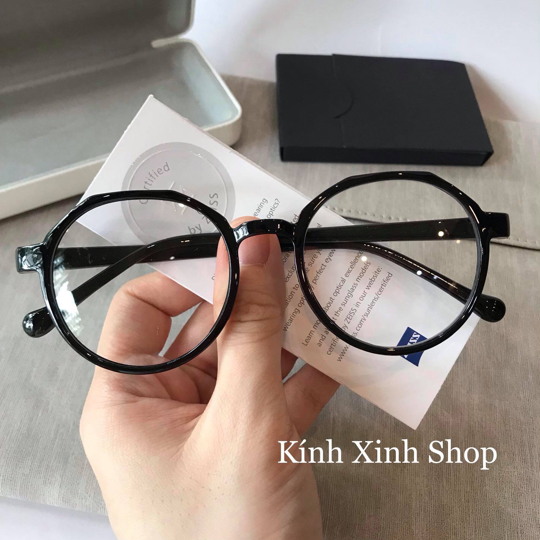 Kính Giả Cận, Gọng Kính Cận Nam Nữ Mắt Tròn Nhựa Dẻo Nhẹ Không Độ Hàn Quốc - KÍNH XINH SHOP