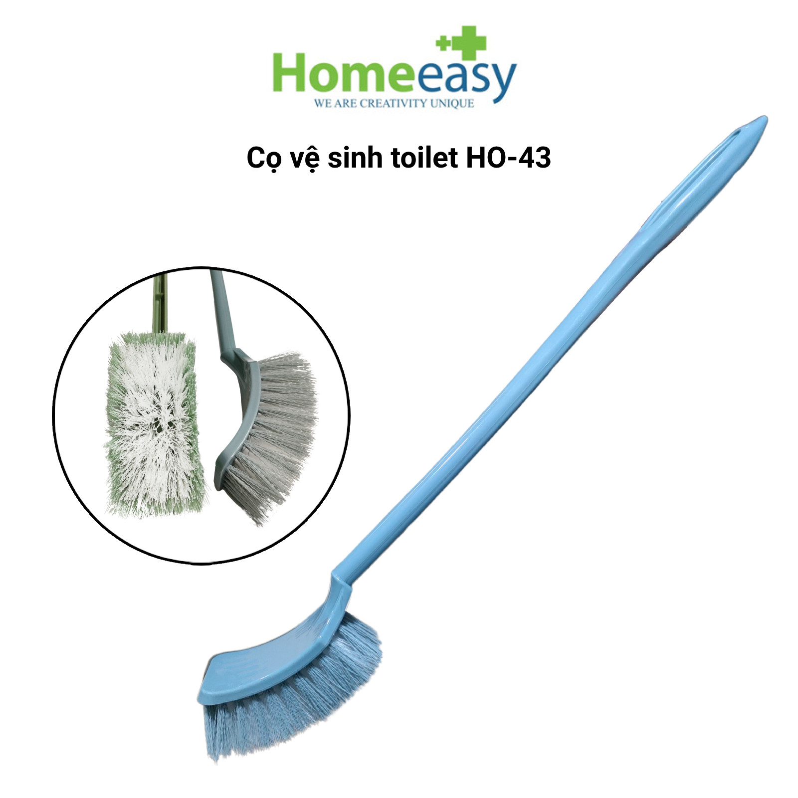 Cọ Nhà Vệ Sinh, Cọ Toilet đầu cong Homeeasy HO-43 - Giao màu ngẫu nhiên