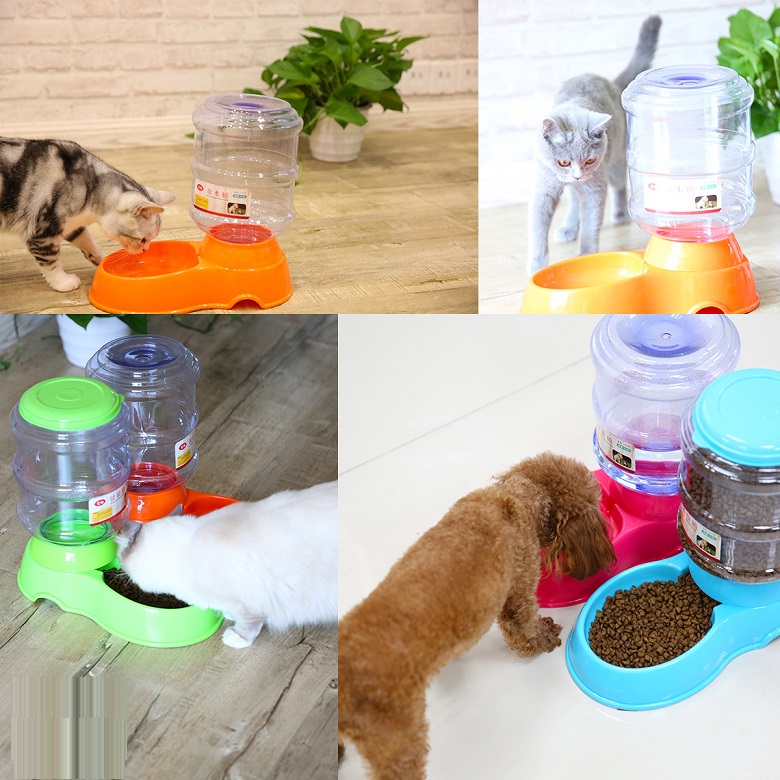 Bộ Khay ăn và khay uống cho Pet MFD-01, Máng ăn, bát ăn uống cho pet - Màu ngẫu nhiên