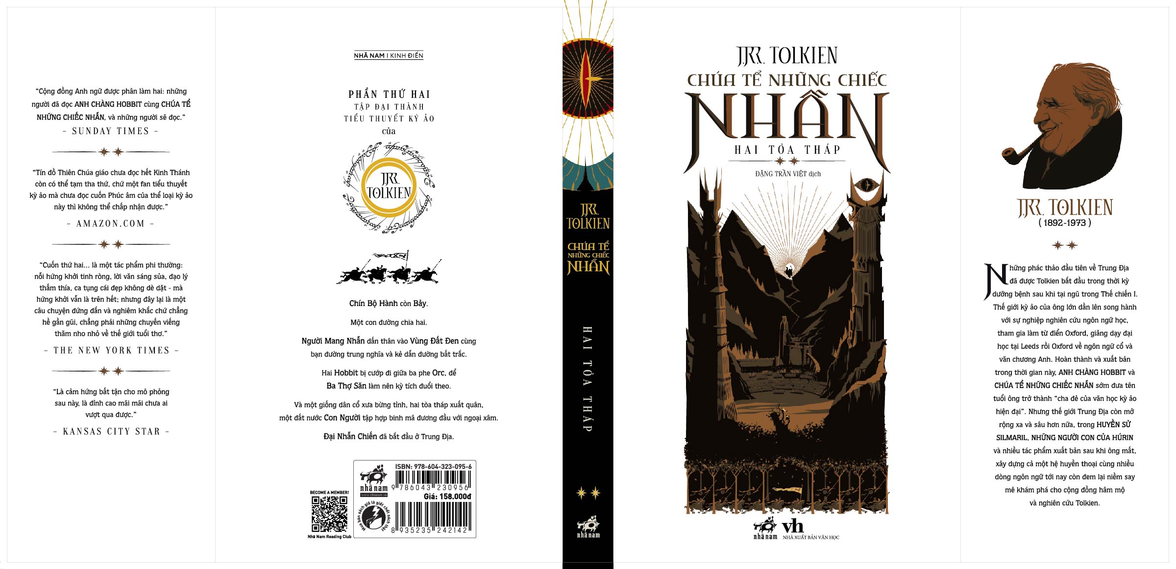 Sách - Chúa tể những chiếc nhẫn (Tập 2) - Hai tòa tháp (Tolkien) (Nhã Nam Official)