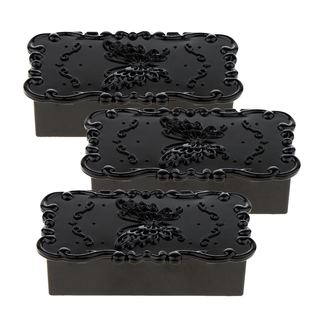 3Pcs False Eyelash Storage Case Box Makeup Cosmetic Mirror Case Organizer