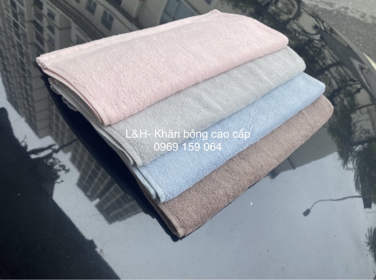 Khăn gội xuất dư Châu Âu lỗi viền, KT 40x80cm