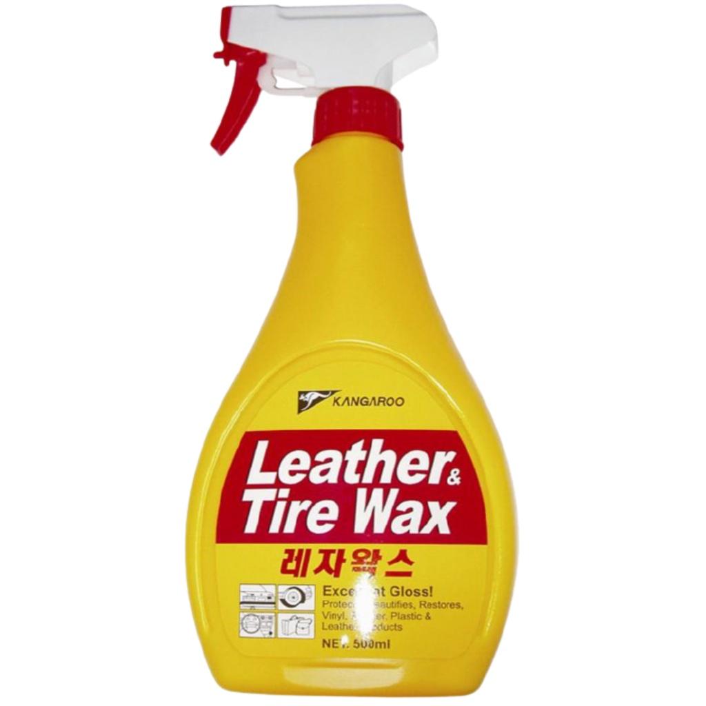 Dung dịch dưỡng bóng bề mặt da, nhựa và lốp xe Kangaroo Leather & Tire Wax 500ml