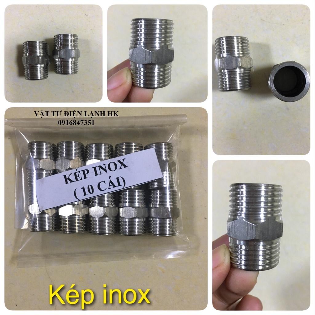 Kép inox ren ngoài,nối inox ren ngoài sáng bóng