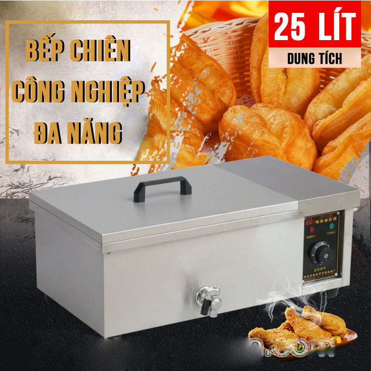 Bếp chiên, nhúng khoai tây, gà rán, thực phẩm công nghiệp 25L NEWSUN - Hàng chính hãng