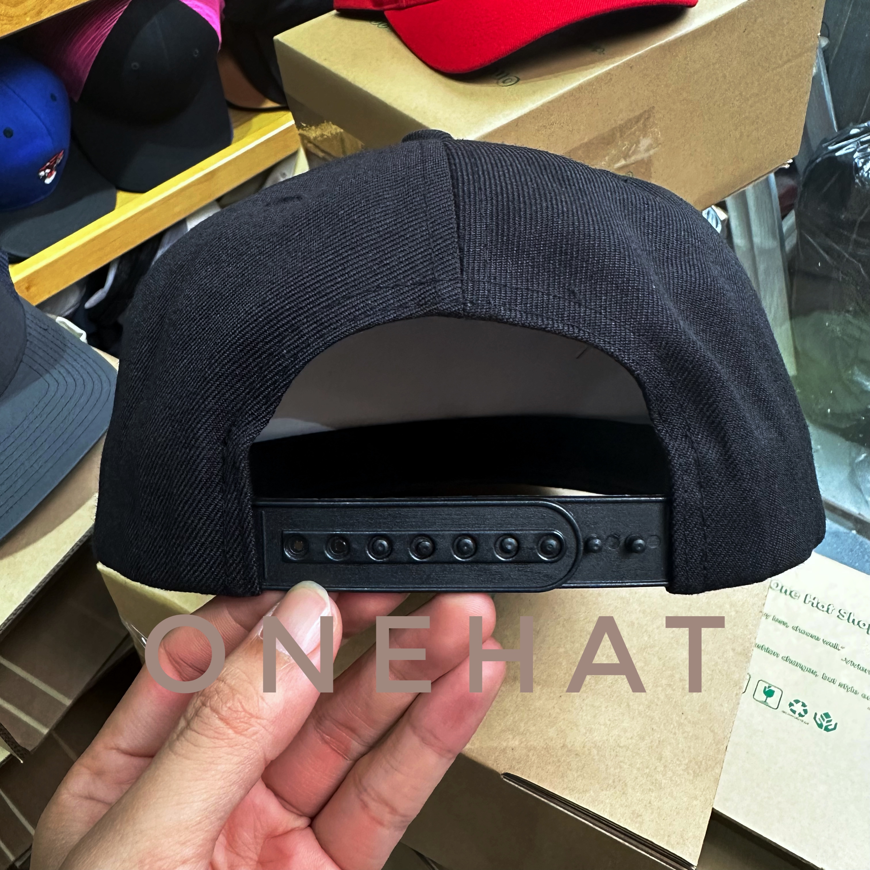 Nón Snapback Hip Hop Trơn Đen vành thẳng chất lượng cao