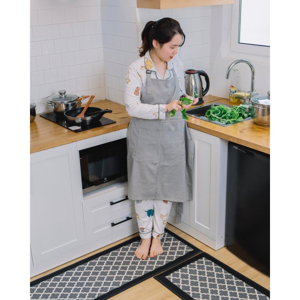 Thảm lau chân nhà bếp cao cấp Ghome, thảm bếp sợi dệt 3D 3 lớp chống trơn trượt thấm hút nước tốt TB21M2