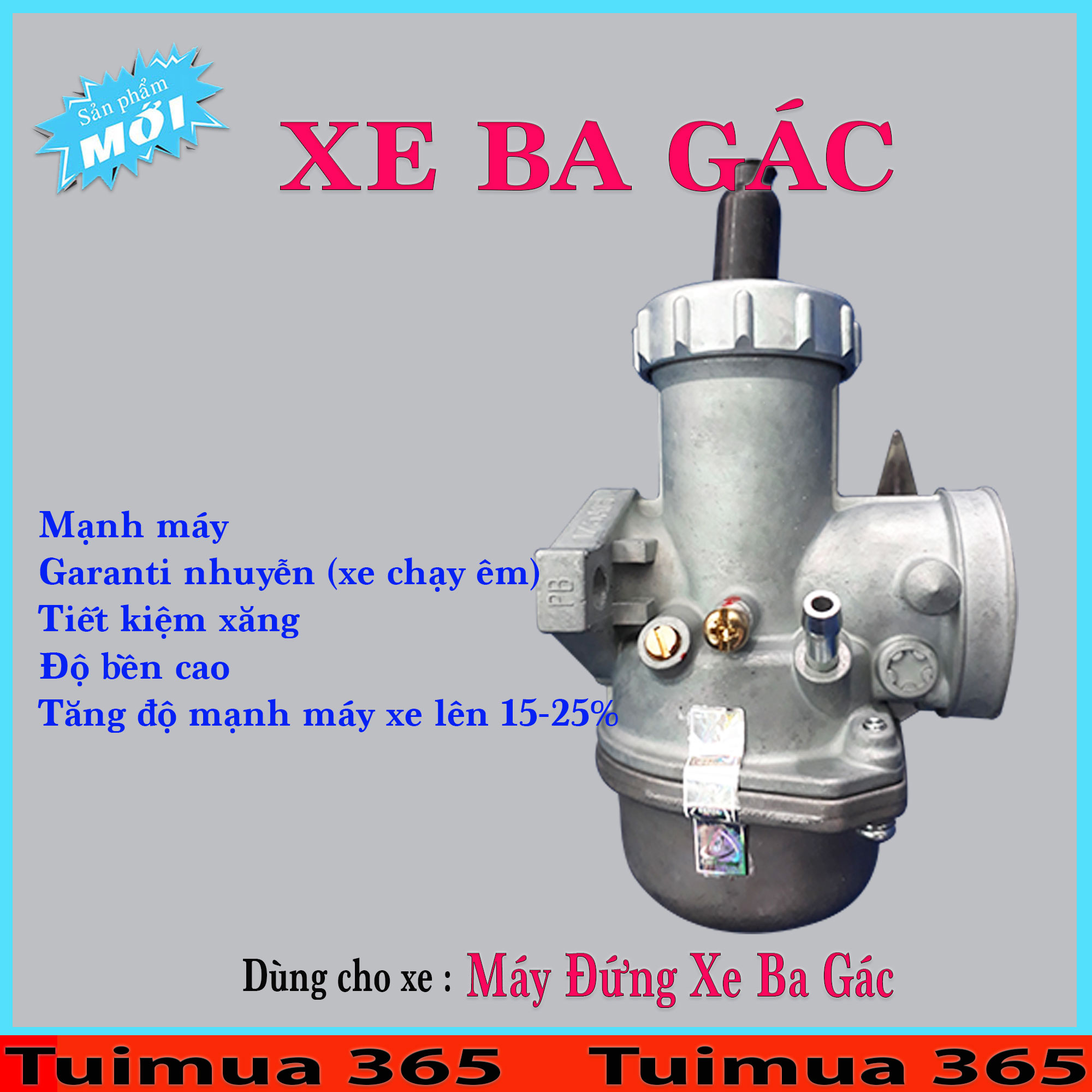 Bình Xăng Con (Bộ Chế Hòa Khí ) dành cho xe ba gác