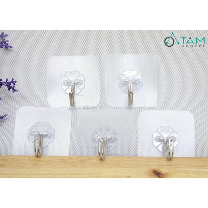 Set 5 móc treo đồ dán tường chịu lực 20Kg