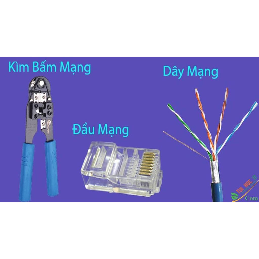 RJ45 100 Cái Hạt mạng, Đầu Bấm Mạng RJ45, (100 cái/ Túi)