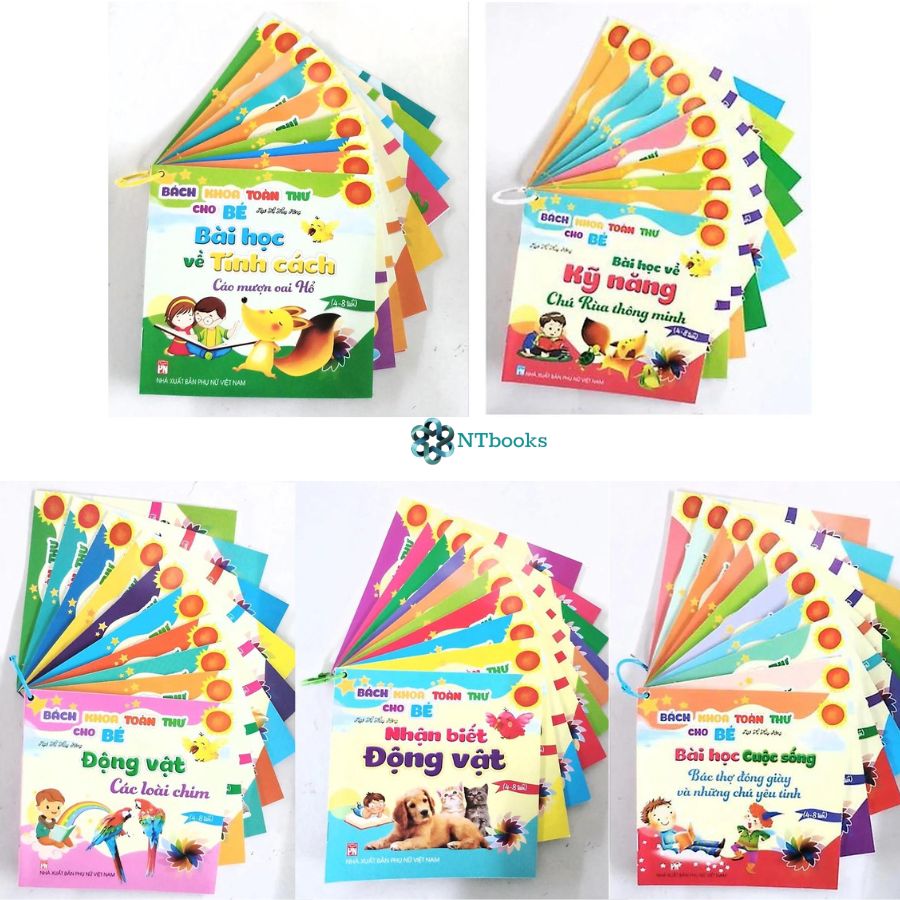 Combo 5 Bộ Bách Khoa Toàn Thư Cho Bé 4-8 tuổi - Song ngữ Anh Việt