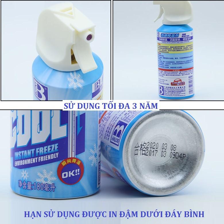 Bình xịt làm lạnh nhanh tức thì Chai xịt làm lạnh nhanh oto Chai xịt làm mát cơ thể Chai xịt giảm đau