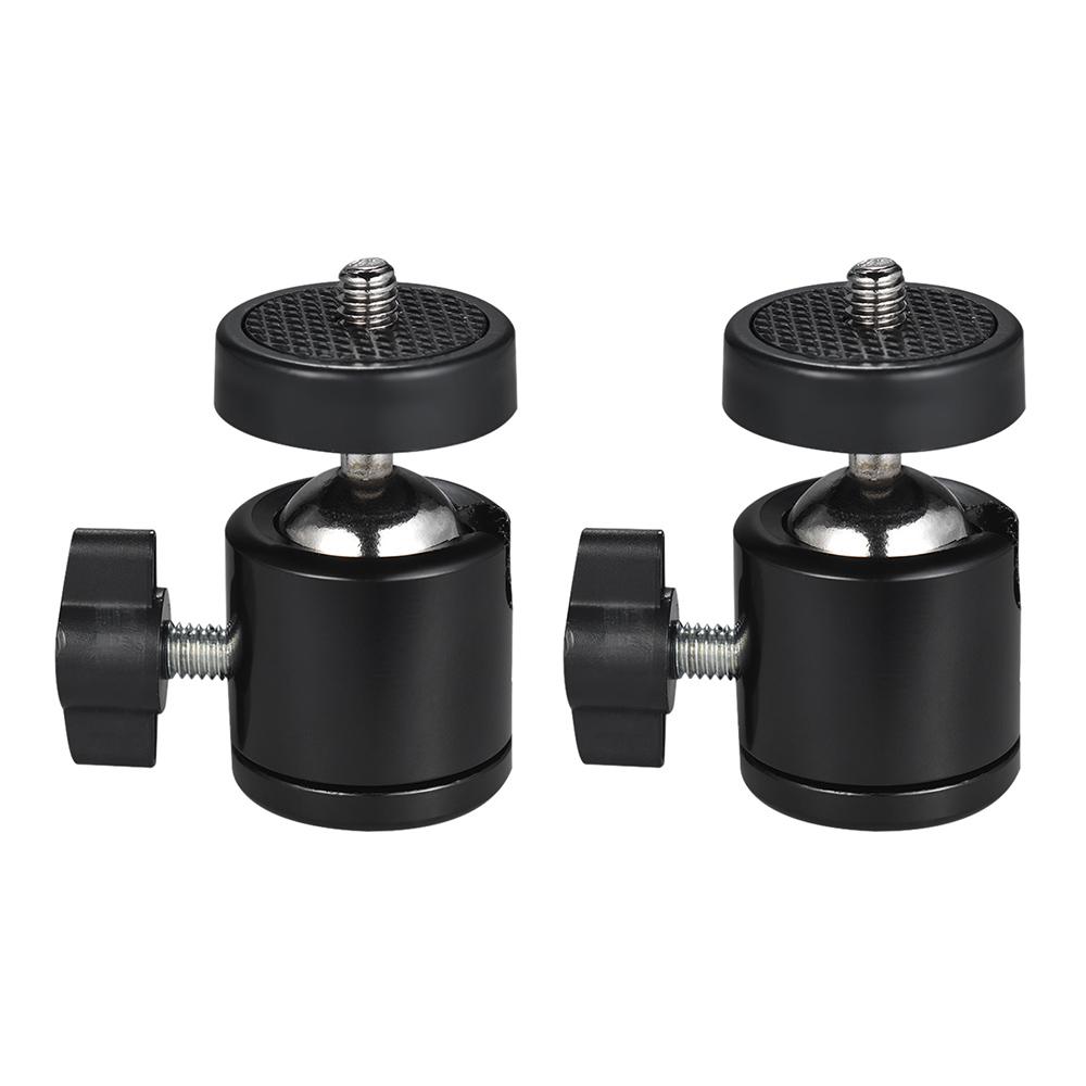 Đầu chân máy quay mini với 1/4 cho máy ảnh DLSR LED 2 cái Xoay 360 độ