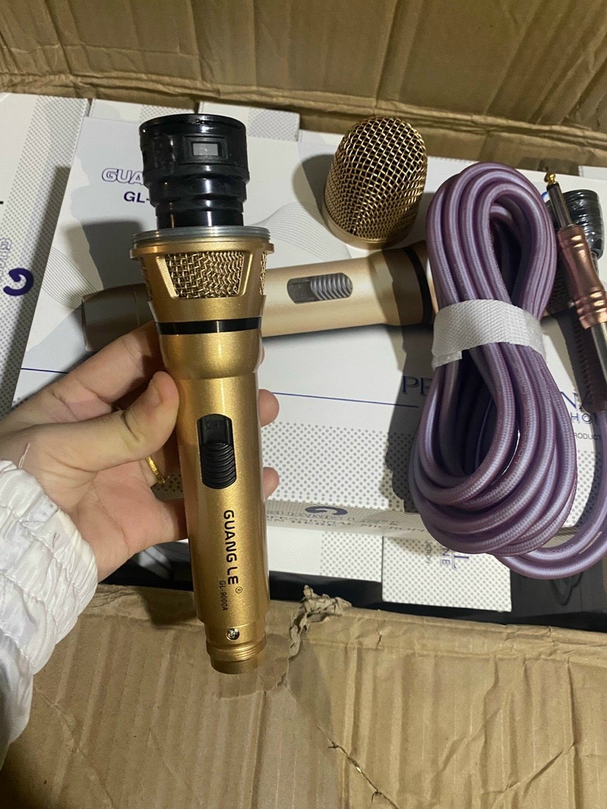 Micro GUANG LE GL-9000 mic có dây Micro có dây hát Karaoke  Chuyên Nghiệp hát gia đình loại bỏ tạp âm 