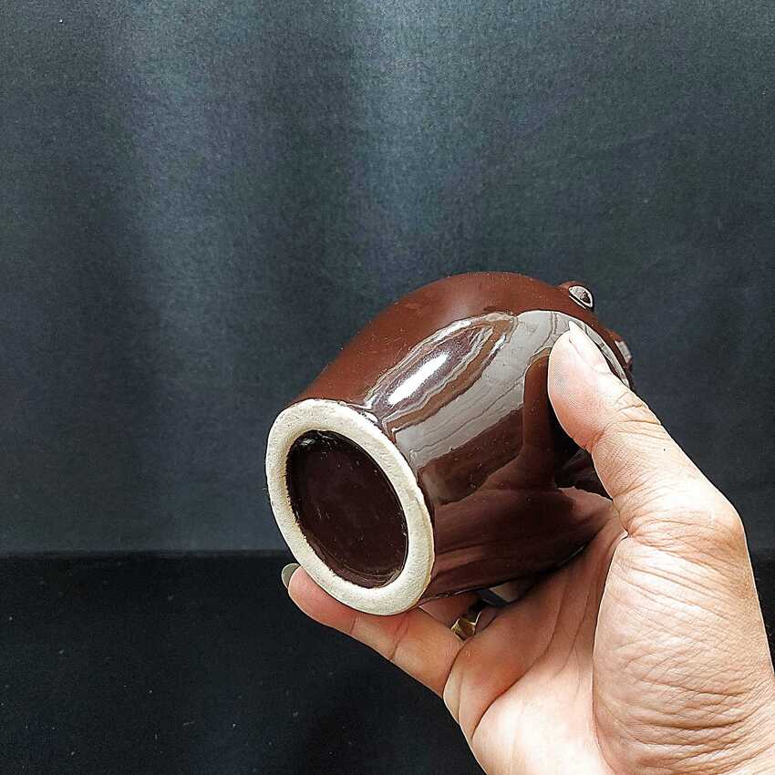 Nậm Đựng Rượu 500ML gốm sứ mẫu quả lê màu nâu bóng - Nậm Rượu Cao Cấp chất lượng đảm bảo (L3)