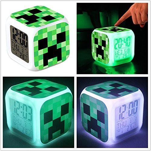 Đồng Hồ Minecraft Báo Thức Creeper tặng kèm pin