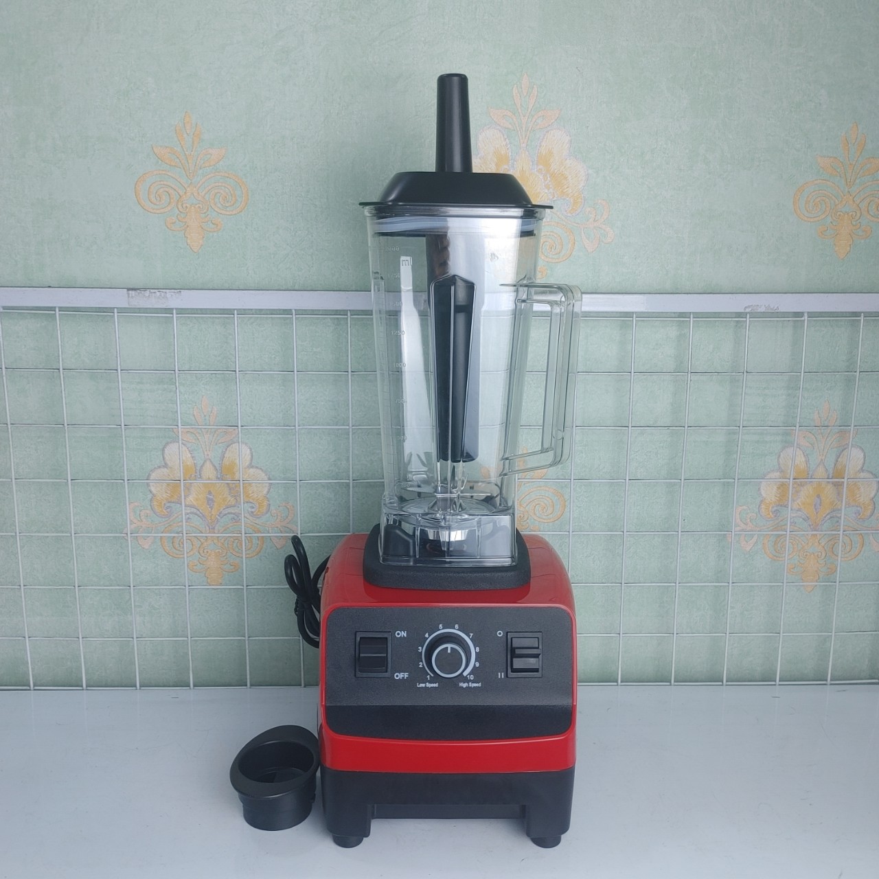 Máy xay sinh tố công nghiệp công suất 1500W, cối xay 2 lít, dao 6 lưỡi