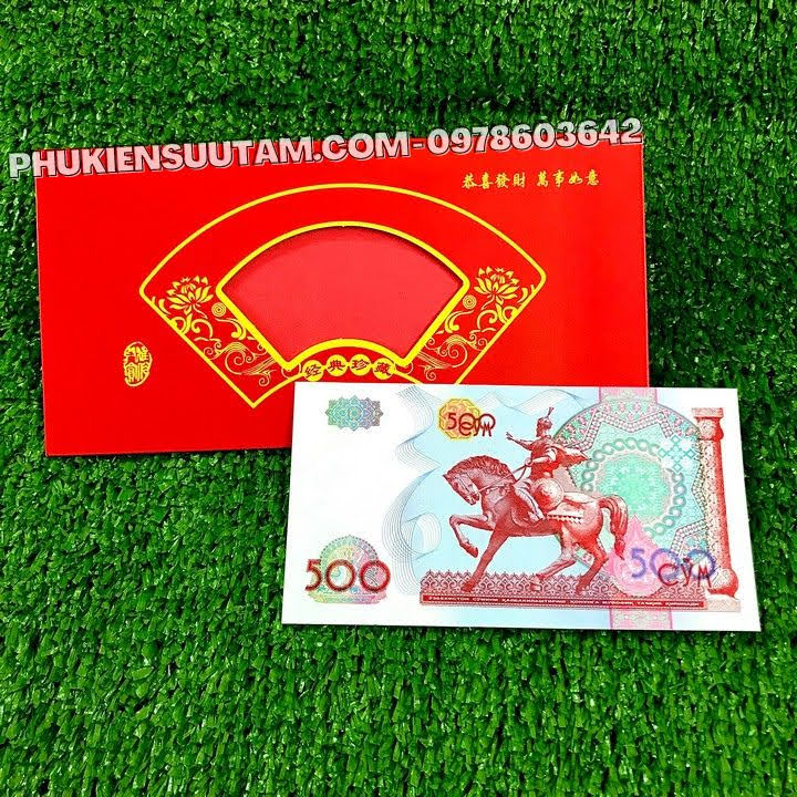 Thiệp Lì Xì Tết Mã Đáo Thành Công Của Uzberkistan, kích thước: 20cmx10cm, màu đỏ - SP005860