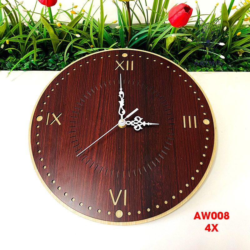 AW008 - Đồng Hồ Gỗ Treo Tường – Décor Trang Trí Tinh Tế