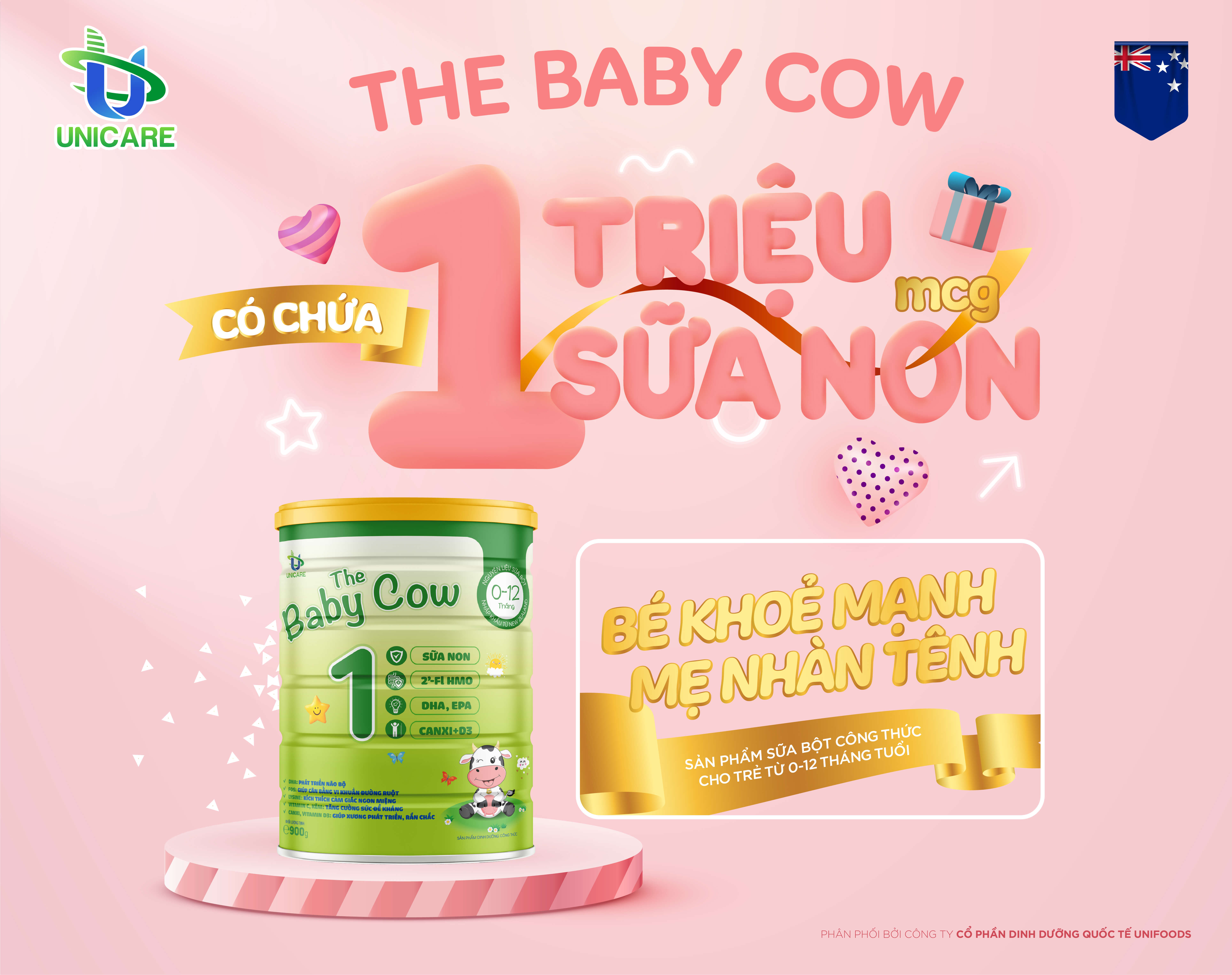 Combo 3 lon Sữa Non The Baby Cow 1