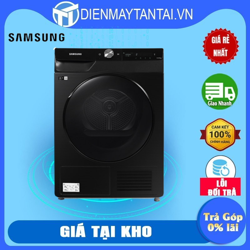 Máy sấy bơm nhiệt Samsung Inverter 9 Kg DV90T7240BB/SV - Hàng chính hãng