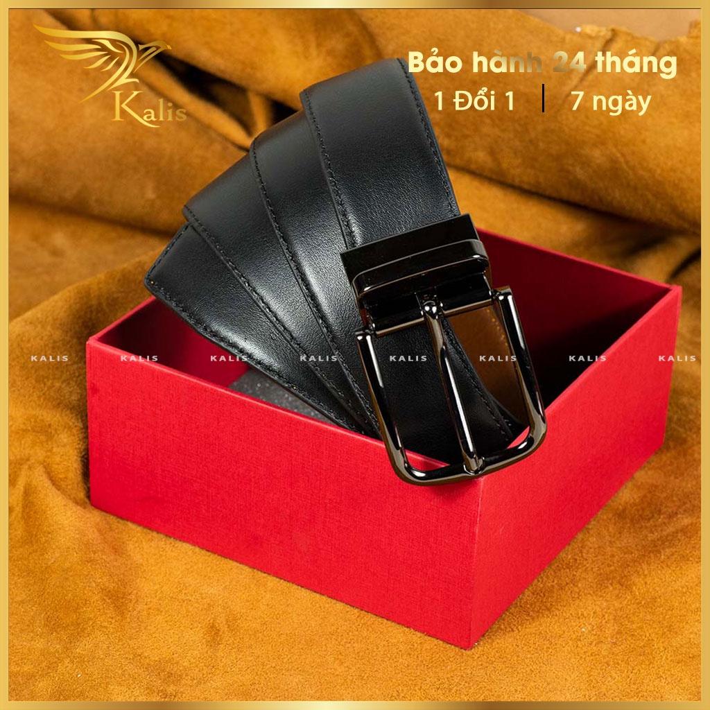 Dây Nịt Nam Cao Cấp Chính Hãng Da Bò Nappa Thương Hiệu KALIS Dây Lưng Nịt Thắt Thắc Nam Đẹp Da Thật