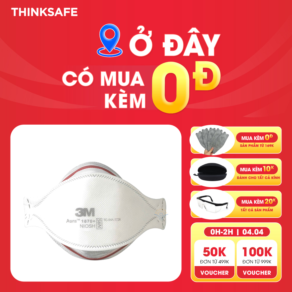 Khẩu trang N95 3M 1870+ Khẩu trang y tế dùng trong phẫu thuật đạt chuẩn N95 và P2 chống bụi chống độc phòng dịch chính hãng