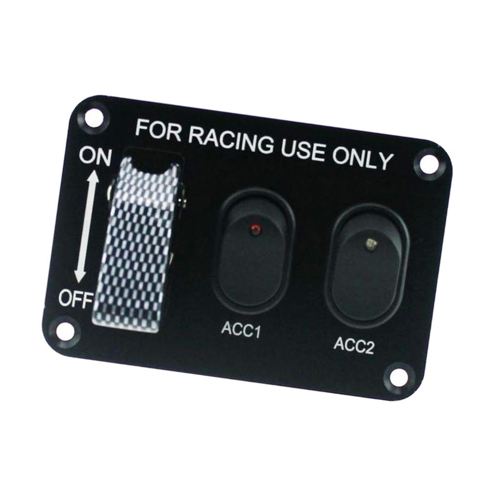 White LED Toggle 2Pin & 3Pin DC 12V 20A Switch Button Panel and