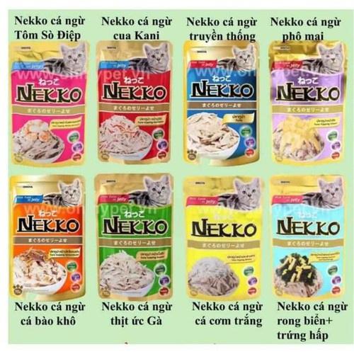 Combo Mix 13 Vị Pate NEKKO Thức Ăn Cho Mèo Mọi Lứa Tuổi (Jelly+Gravy) 70g x13gói