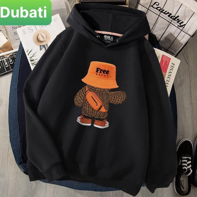 ÁO KHOÁC HOODIE NAM NỮ CHẤT NỈ EM BÉ FREE VẢI DÀY MỊN HOT TREND MÙA HÈ MÙA THU ĐÔNG- DUBATI FASHION