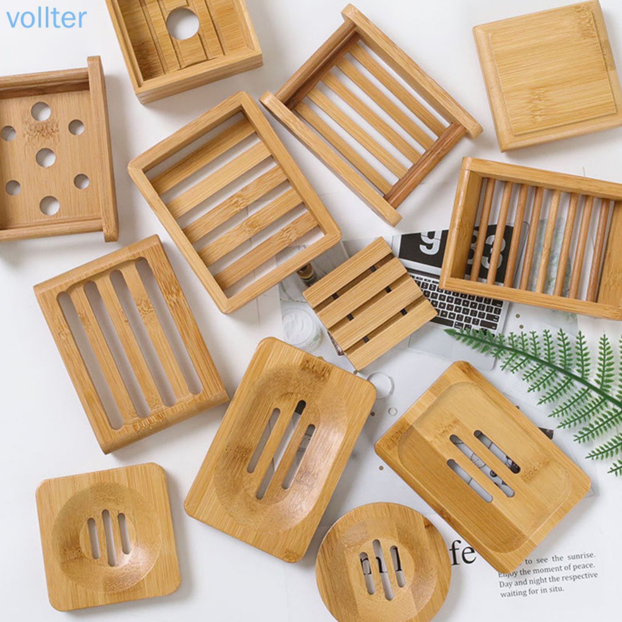 Khay dĩa gỗ để xà phòng bằng gỗ tre tự nhiên , decor trang trí nhà cửa theo phong cách tự nhiên