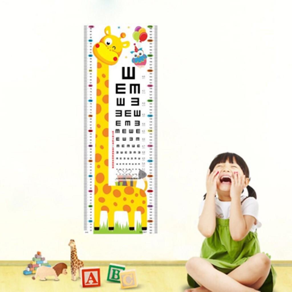 Decal dán tường thước do chiều cao cho bé